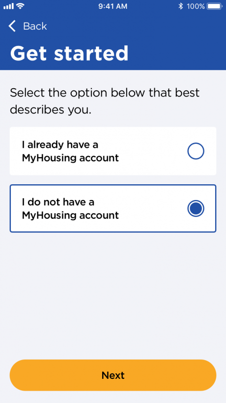 choose is you have an existing account