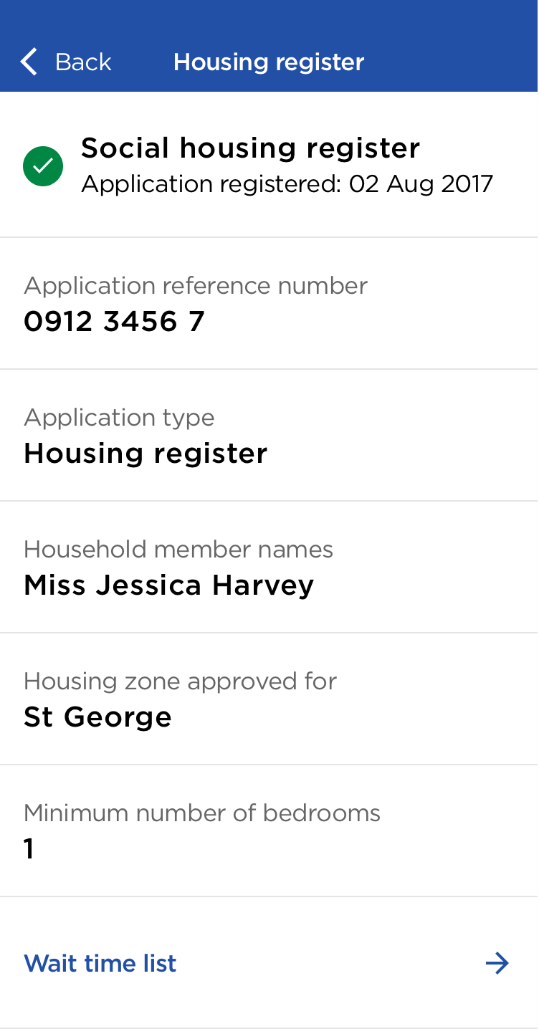 Social housing register